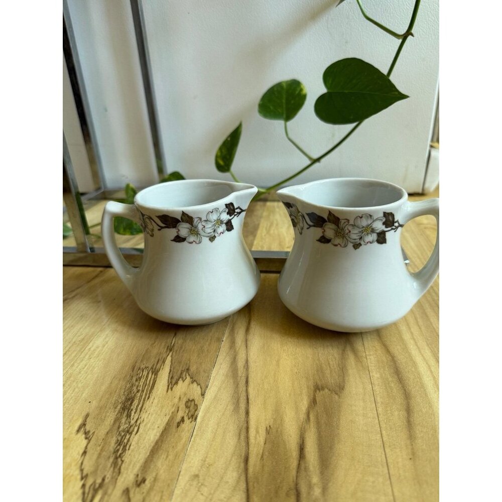 Shenango China Floral Creamer Pitchers – Set of 2